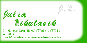 julia mikulasik business card